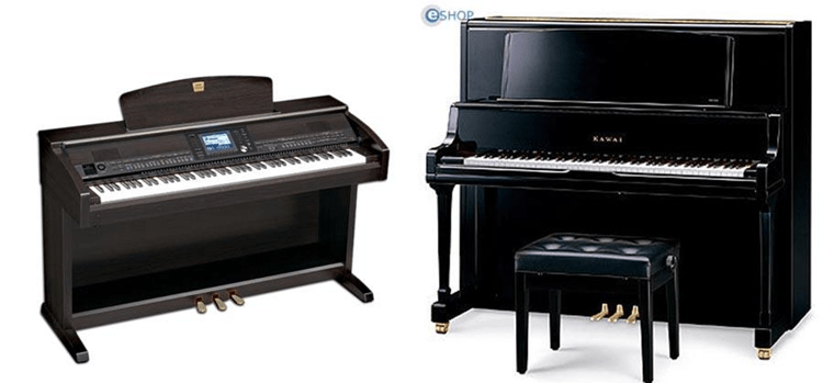 So sánh Piano điện với Piano&nbsp;cơ